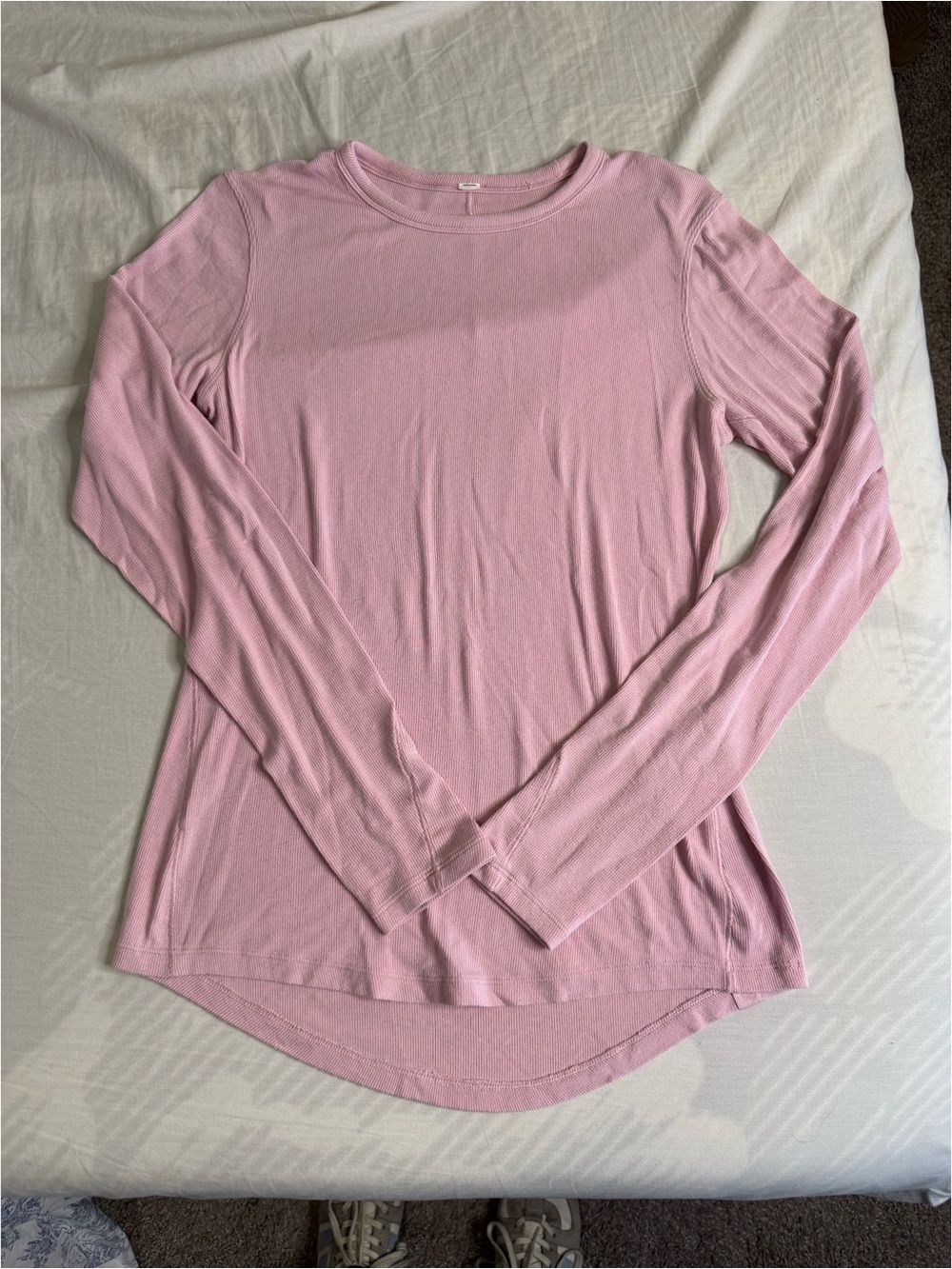 Women's Long-Sleeve Crewneck Top - Light Pink - Picture 2 of 4